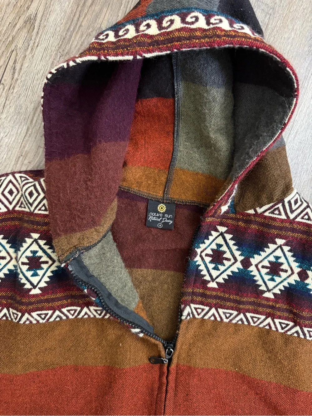 Native Sun • Wool/Cotton Full Zip Hoodie Jacket